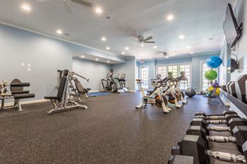 Fitness center with cardio and weight training